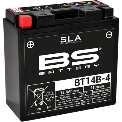 BS Battery BT14B-4 - Étanche, sans entretien - Batterie scellée BS Battery BT14B-4 - Étanche, sans entretien - Batterie scellée