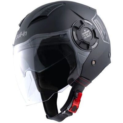Casque jet Pull-in XS - Face ouverte, noir mat, 53/54cm - Publicité Casque jet Pull-in XS - Face ouverte, noir mat, 53/54cm - Publicité