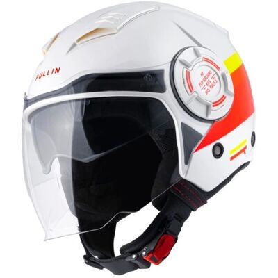 Casque Ouvert Pull-in Gris/Rouge/Blanc/Jaune - M - Publicité Casque Ouvert Pull-in Gris/Rouge/Blanc/Jaune - M - Publicité