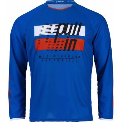 Pull-In Challenger Master Maillot Bleu - Course pour Motocross - Publicité Pull-In Challenger Master Maillot Bleu - Course pour Motocross - Publicité