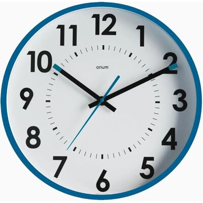 Orium Abylis - Horloge Murale Silencieuse à Quartz - 30cm - Bleu - Horloge Murale - Publicité Orium Abylis - Horloge Murale Silencieuse à Quartz - 30cm - Bleu - Horloge Murale - Publicité