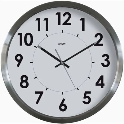 Horloge Murale Orium Stan Inox - 25cm - Silencieuse Quartz - Publicité Horloge Murale Orium Stan Inox - 25cm - Silencieuse Quartz - Publicité
