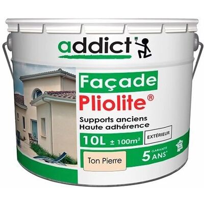 Smalto per pareti Addict Pliolite Tonata Pietra - 10L, Alta adesione, Opaco Smalto per pareti Addict Pliolite Tonata Pietra - 10L, Alta adesione, Opaco