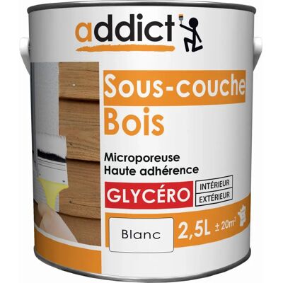 Imprimación blanca para madera - Pintura microporosa 2,5l Addict Imprimación blanca para madera - Pintura microporosa 2,5l Addict
