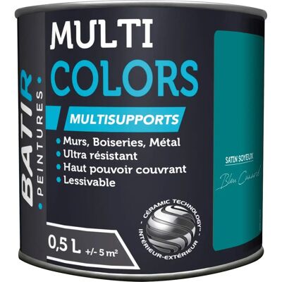 Stock Peinture Multi-Supports Bleu Satinée - 0,5L - Intérieur/Extérieur - Publicité Stock Peinture Multi-Supports Bleu Satinée - 0,5L - Intérieur/Extérieur - Publicité