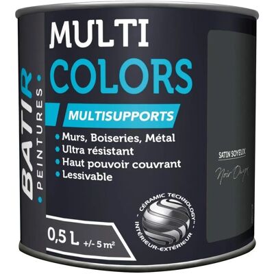Peinture Multi-Supports Noir Onyx Satin 0,5l - Publicité Peinture Multi-Supports Noir Onyx Satin 0,5l - Publicité