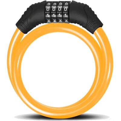 Cadenas à combinaison Beeper Jaune 60 cm pour vélo - Publicité Cadenas à combinaison Beeper Jaune 60 cm pour vélo - Publicité