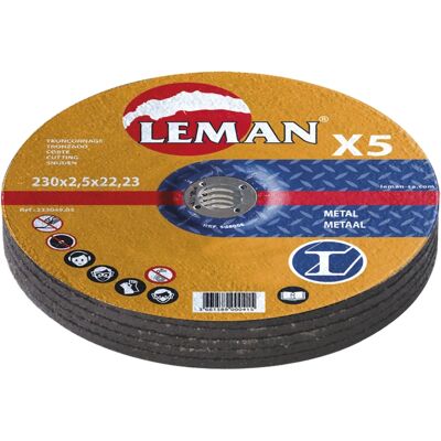 Disques Leman 115mm Orange Coupe Métal - Publicité Disques Leman 115mm Orange Coupe Métal - Publicité