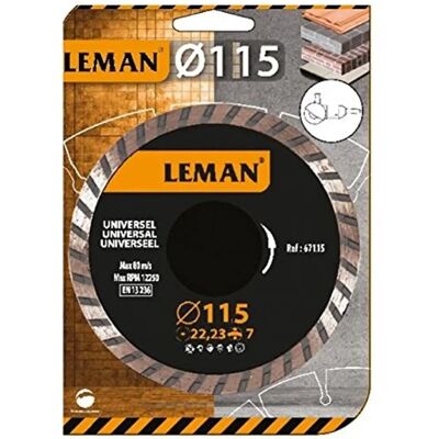 Leman Diamant-Sägeblatt - 115mm - Für Mehrere Materialien Leman Diamant-Sägeblatt - 115mm - Für Mehrere Materialien