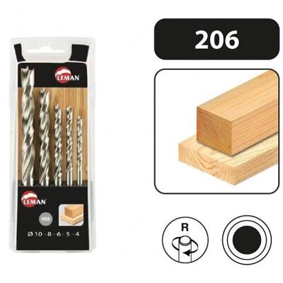 Leman Modèle 206.500.05 Coffret de Forets - 4/5/6/8/10mm - Forets hélicoïdaux - Publicité Leman Modèle 206.500.05 Coffret de Forets - 4/5/6/8/10mm - Forets hélicoïdaux - Publicité