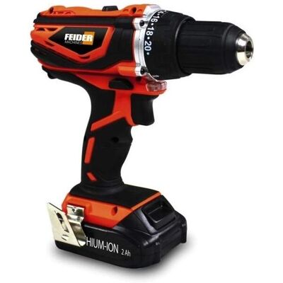 Feider FPV20V2B2B - Taladro atornillador inalámbrico - 38 Nm, 20V, Ligero Feider FPV20V2B2B - Taladro atornillador inalámbrico - 38 Nm, 20V, Ligero
