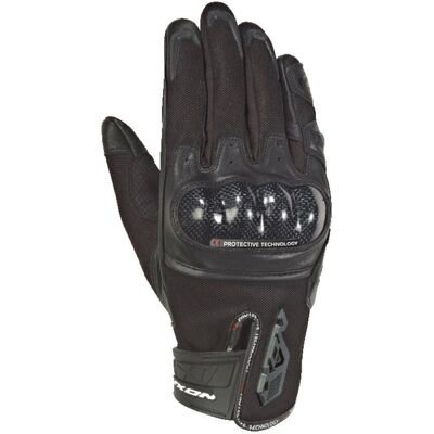 Ixon RS Rise Air Leichte Motorradhandschuhe - Leder & Mesh - Schwarz - L Ixon RS Rise Air Leichte Motorradhandschuhe - Leder & Mesh - Schwarz - L