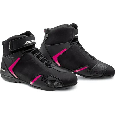 Ixon Gambler WP Damen-Motorradstiefel - Wasserdicht, Atmungsaktiv, Schwarz Pink - Motorradstiefel Ixon Gambler WP Damen-Motorradstiefel - Wasserdicht, Atmungsaktiv, Schwarz Pink - Motorradstiefel
