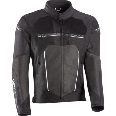 Ixon T-Rex Motorrad-Textiljacke - Schwarz-Grau-Weiß - CE Zertifiziert Ixon T-Rex Motorrad-Textiljacke - Schwarz-Grau-Weiß - CE Zertifiziert