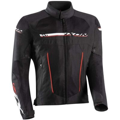 Ixon T-Rex Motorradhandschuh Textiljacke - Schwarz, Weiß, Rot, M Ixon T-Rex Motorradhandschuh Textiljacke - Schwarz, Weiß, Rot, M
