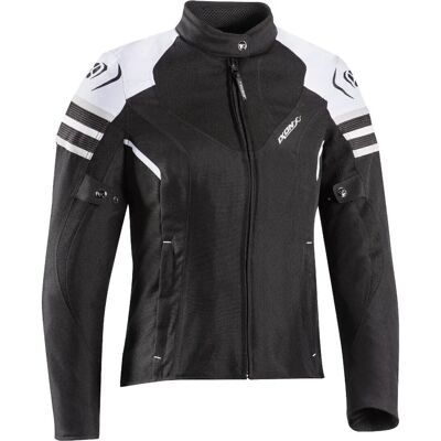 Ixon Ilana Evo Damen Motorrad-Textiljacke - Schwarz Grau Weiß - Motorrad Textiljacke Ixon Ilana Evo Damen Motorrad-Textiljacke - Schwarz Grau Weiß - Motorrad Textiljacke