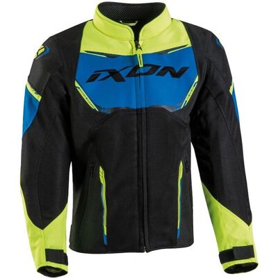 Ixon Striker Air Kinder Motorrad-Textiljacke - Schwarz, Blau, Gelb - 8 Jahre Ixon Striker Air Kinder Motorrad-Textiljacke - Schwarz, Blau, Gelb - 8 Jahre