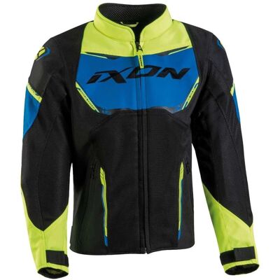Ixon Striker Air Kinder Motorrad Textiljacke - Schwarz Blau Gelb - Motorrad Textiljacke Ixon Striker Air Kinder Motorrad Textiljacke - Schwarz Blau Gelb - Motorrad Textiljacke