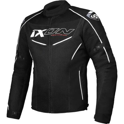 Ixon Flicker Motorrad Textiljacke - Schwarz Weiss - S Ixon Flicker Motorrad Textiljacke - Schwarz Weiss - S