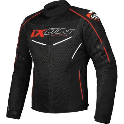Ixon Flicker Motorradt Textiljacke - Schwarz Rot - 2XL Ixon Flicker Motorradt Textiljacke - Schwarz Rot - 2XL