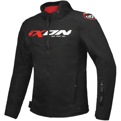 Giacca tessile da moto Ixon Fierce - Nero Bianco Rosso - 3XL Giacca tessile da moto Ixon Fierce - Nero Bianco Rosso - 3XL