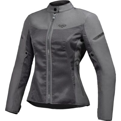 Veste textile de moto pour dames - Gris - Veste de textile - Publicité Veste textile de moto pour dames - Gris - Veste de textile - Publicité