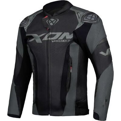 Ixon Vortex 3 Motorrad Lederjacke - Schwarz-Grau - M Ixon Vortex 3 Motorrad Lederjacke - Schwarz-Grau - M