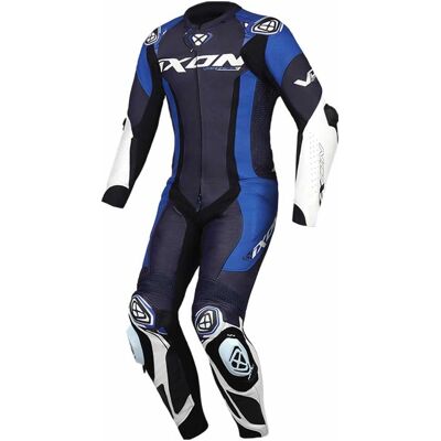 Tuta in pelle per moto Ixon Vortex 3 - Nero Bianco Blu L Tuta in pelle per moto Ixon Vortex 3 - Nero Bianco Blu L