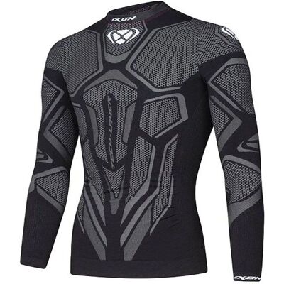 Ixon Underground Langarm Funktionsshirt - Schwarz Grau - XS S - Unisex Ixon Underground Langarm Funktionsshirt - Schwarz Grau - XS S - Unisex
