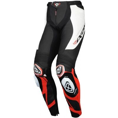 Ixon Vortex 3 Motorradhose - Schwarz, Weiß, Rot - Lederhose Ixon Vortex 3 Motorradhose - Schwarz, Weiß, Rot - Lederhose