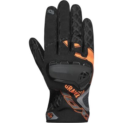 Gants moto Ixon Gravel Air - Noir Orange - XS - Unisexe Gants moto Ixon Gravel Air - Noir Orange - XS - Unisexe