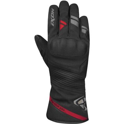 Guanti Moto Ixon Pro Midgard - Nero-Rosso - Impermeabili, Manica Lunga Guanti Moto Ixon Pro Midgard - Nero-Rosso - Impermeabili, Manica Lunga