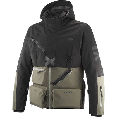 Ixon Etna Wasserdichte Motorrad Textiljacke - Schwarz/Braun - L Ixon Etna Wasserdichte Motorrad Textiljacke - Schwarz/Braun - L