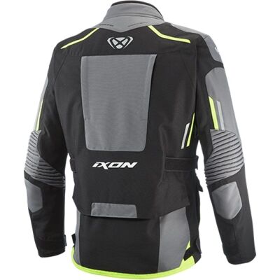 Chaqueta textil impermeable para moto Midgard de Ixon - Negro Gris Amarillo 4XL Chaqueta textil impermeable para moto Midgard de Ixon - Negro Gris Amarillo 4XL