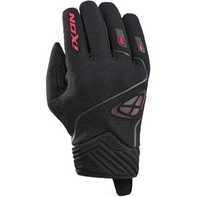 Guantes de Moto Verano Ixon Hurricane 2 Negro Rojo 2XL Guantes de Moto Verano Ixon Hurricane 2 Negro Rojo 2XL