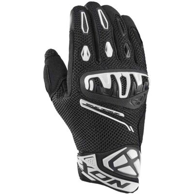 Ixon Mirage Airflow Motorradhandschuhe - Schwarz Weiß - L - Unisex Ixon Mirage Airflow Motorradhandschuhe - Schwarz Weiß - L - Unisex