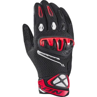 Ixon Mirage Airflow Motorradhandschuhe - Schwarz Weiss Rot - L - Unisex Ixon Mirage Airflow Motorradhandschuhe - Schwarz Weiss Rot - L - Unisex