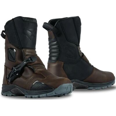 Ixon Klay Wasserdichte Motorrad Stiefel - Schwarz Braun - 40 Ixon Klay Wasserdichte Motorrad Stiefel - Schwarz Braun - 40