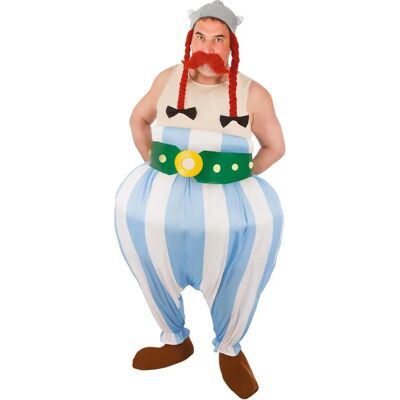 Disfraz de Obelix de Asterix - Azul/Blanco/Verde Mediano Disfraz de Obelix de Asterix - Azul/Blanco/Verde Mediano