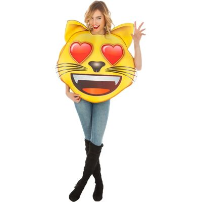 Verkleidung Emoji Katze ErwachsenenHerz - Kostüm Verkleidung Emoji Katze ErwachsenenHerz - Kostüm