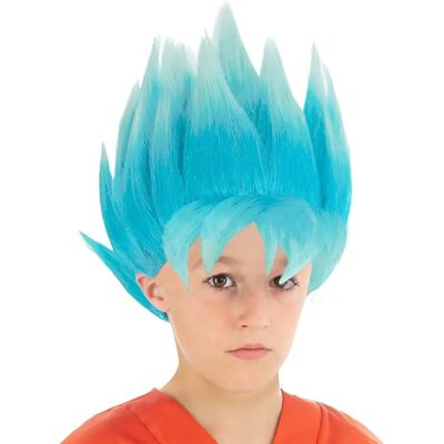 JADEO Perruque Bleue Goku Saiyan Super Dragon Ball - Perruque, Polyester JADEO Perruque Bleue Goku Saiyan Super Dragon Ball - Perruque, Polyester