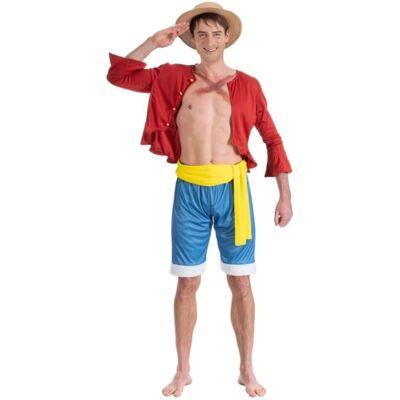 Chakks Monkey D. Ruffy Kostym XL - Pirat Cosplay Chakks Monkey D. Ruffy Kostym XL - Pirat Cosplay