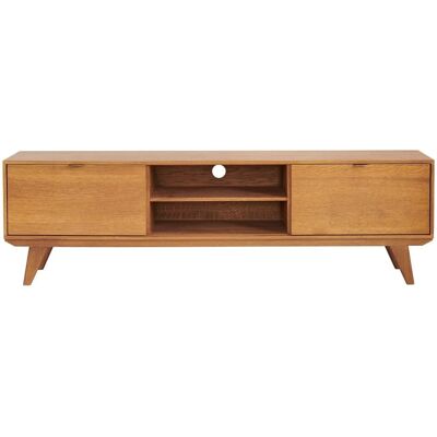 Hellin - MALLET - Placage chêne - Poignées bronze - Console TV - Publicité Hellin - MALLET - Placage chêne - Poignées bronze - Console TV - Publicité