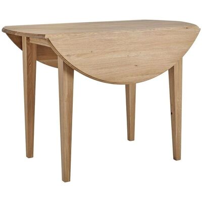 Table Ronde Modulable en Chêne Victoria - 105cm - Publicité Table Ronde Modulable en Chêne Victoria - 105cm - Publicité