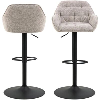 Hellin - BROOK - Tissu - Pied tulipe - Tabouret de bar - Publicité Hellin - BROOK - Tissu - Pied tulipe - Tabouret de bar - Publicité