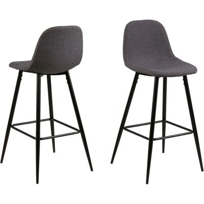 Hellin - WILLY - Gris anthracite - Bar stool - Publicité Hellin - WILLY - Gris anthracite - Bar stool - Publicité