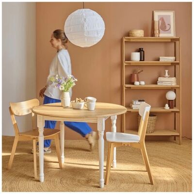 Hellin - Victoria - 105 cm rond - Extensible - Table - Publicité Hellin - Victoria - 105 cm rond - Extensible - Table - Publicité