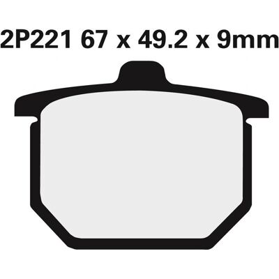 Plaquettes de frein NISSIN - Modèle 2P-221NS - Semi-métalliques, Unisex - Publicité Plaquettes de frein NISSIN - Modèle 2P-221NS - Semi-métalliques, Unisex - Publicité
