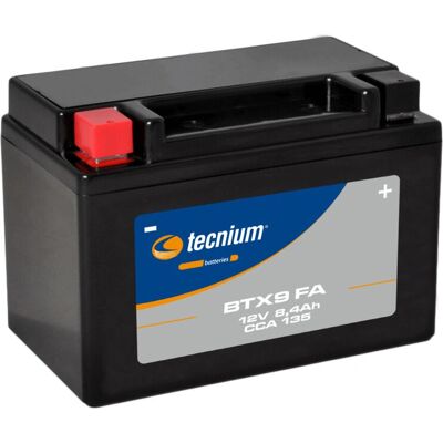 Batterie TECNIUM BTX9 FA sans entretien - Haute puissance - Type de batterie : SLA Batterie TECNIUM BTX9 FA sans entretien - Haute puissance - Type de batterie : SLA