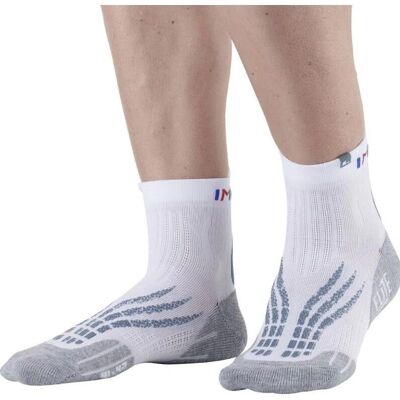Monnet Run Elite - Leichte Laufsocken - Weiß / Grau - 35-36 Monnet Run Elite - Leichte Laufsocken - Weiß / Grau - 35-36